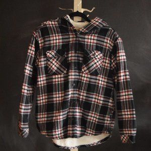 Boston Trader's plaid, Sherpa-lined coat